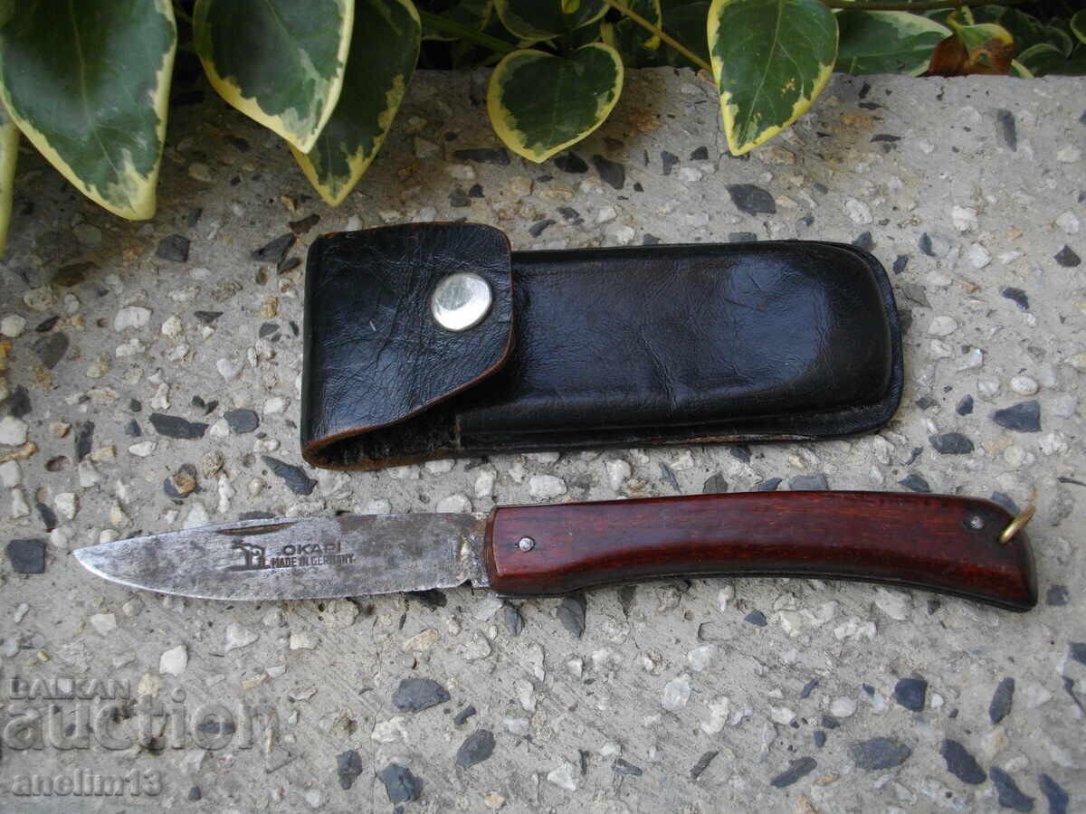 КОЛЕКЦИОНЕРСКО ДЖОБНО НОЖЧЕ OKAPI GERMANY С КОЖЕНА КАНИЯ КОЛЕКЦИОНЕРСКО ДЖОБНО НОЖЧЕ OKAPI GERMANY С КОЖЕНА КАНИЯ