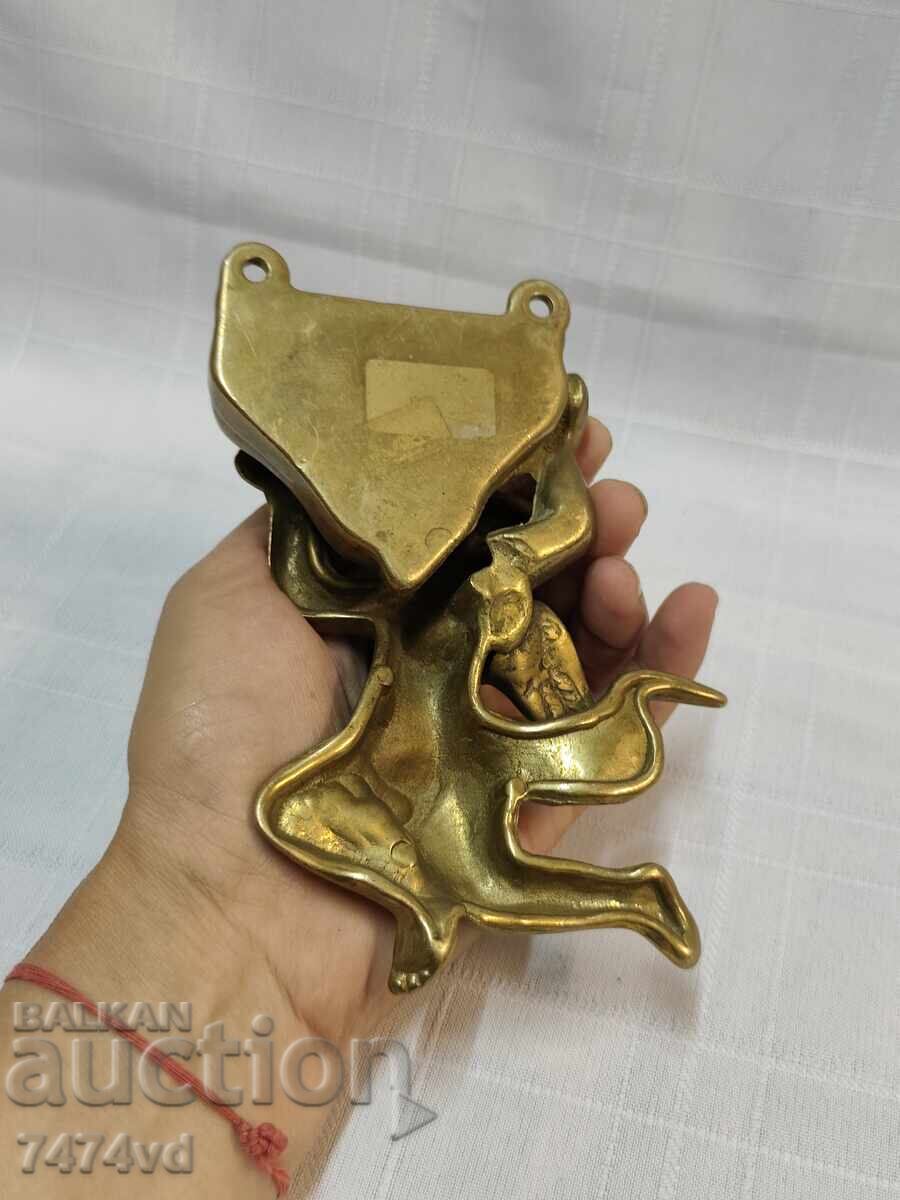 Authentic vintage holy water font with cherub - 5
