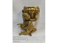 Authentic vintage holy water font with cherub