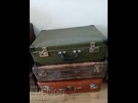 3 vintage suitcases
