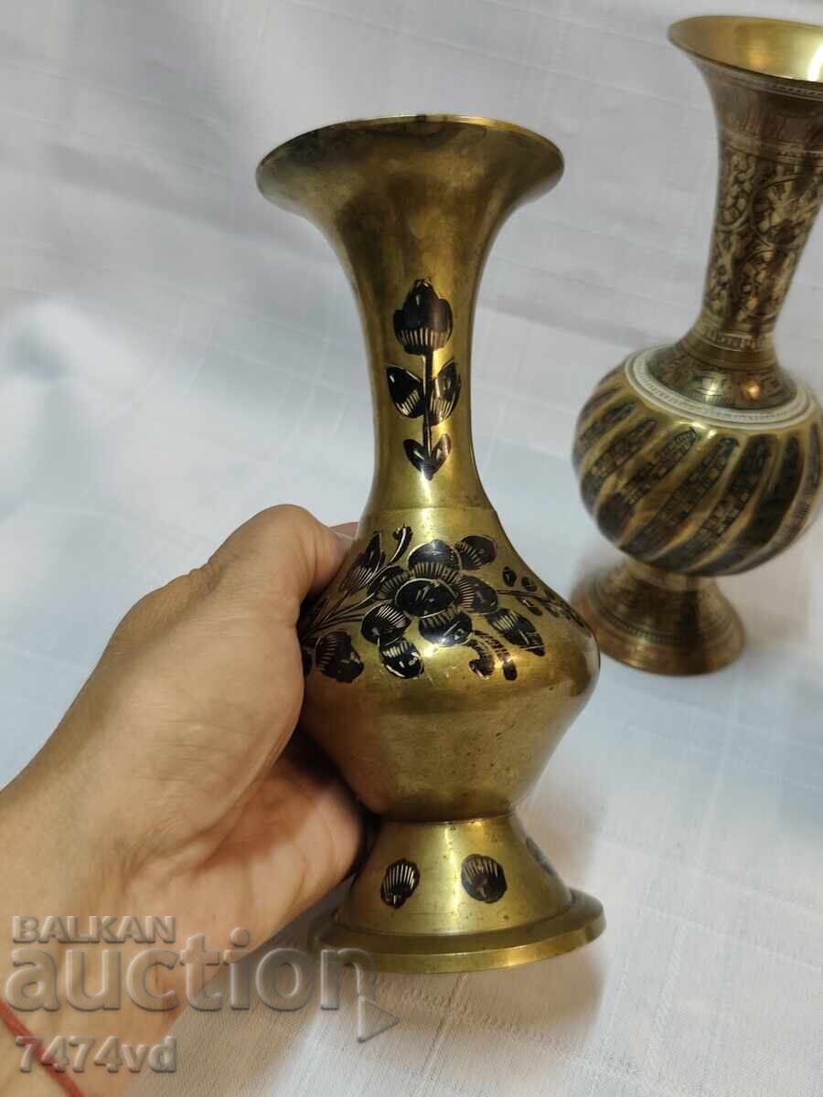 Σετ από τρεις αυθεντικές vintage κανάτες, βάζα από μασίφ ορείχαλκο - 5 Σετ από τρεις αυθεντικές vintage κανάτες, βάζα από μασίφ ορείχαλκο - 5