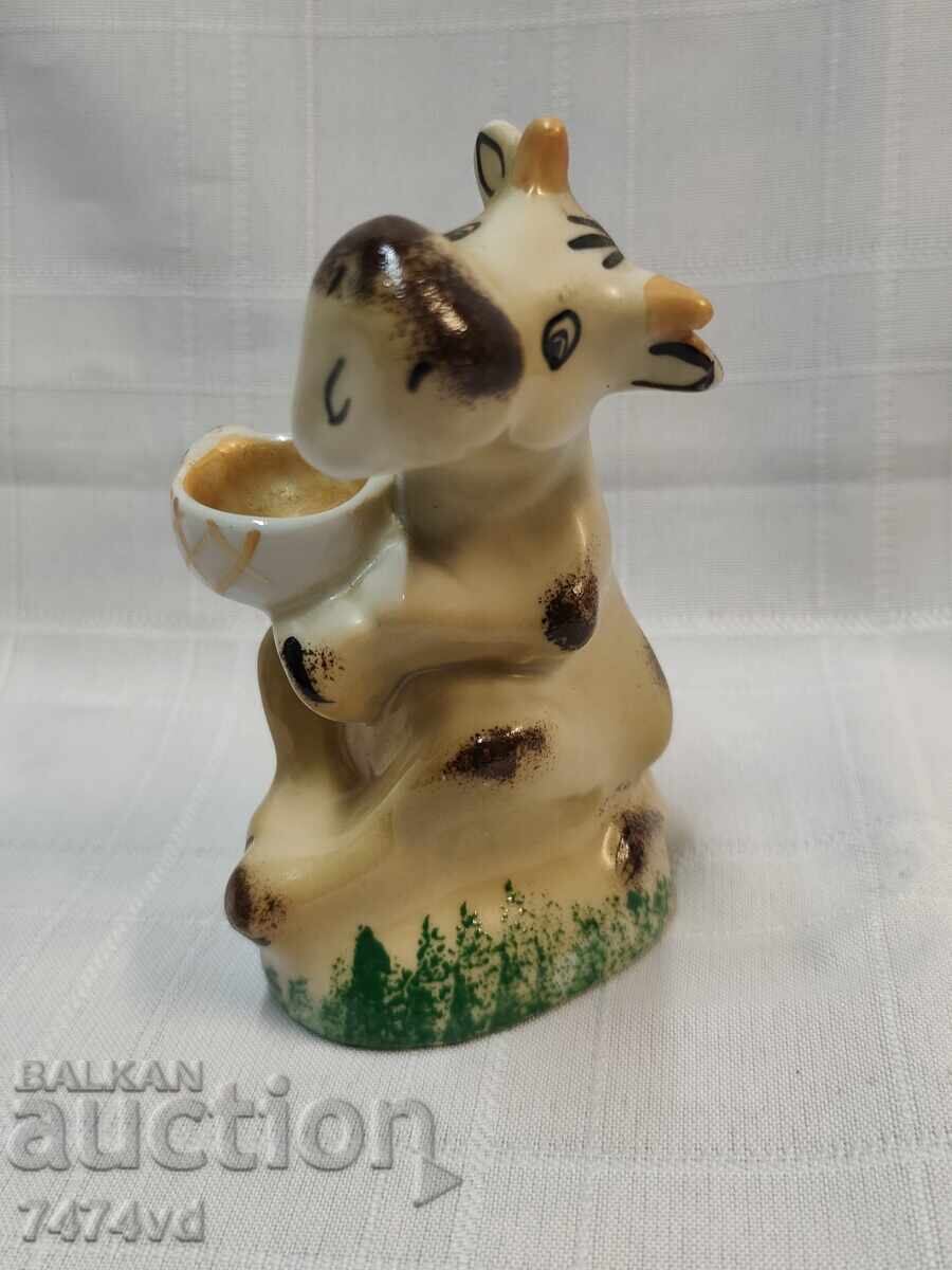 Old ceramic figurine, Dulevo Porcelain Factory
