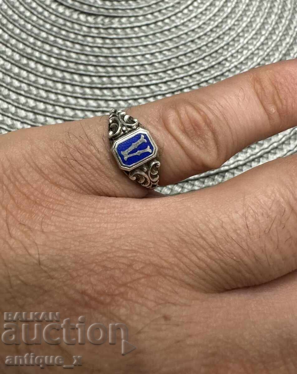 Delivery of Levski Sofia - royal football silver enameled ring Delivery of Levski Sofia - royal football silver enameled ring