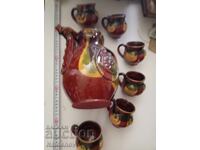 Beautiful ceramic wine set