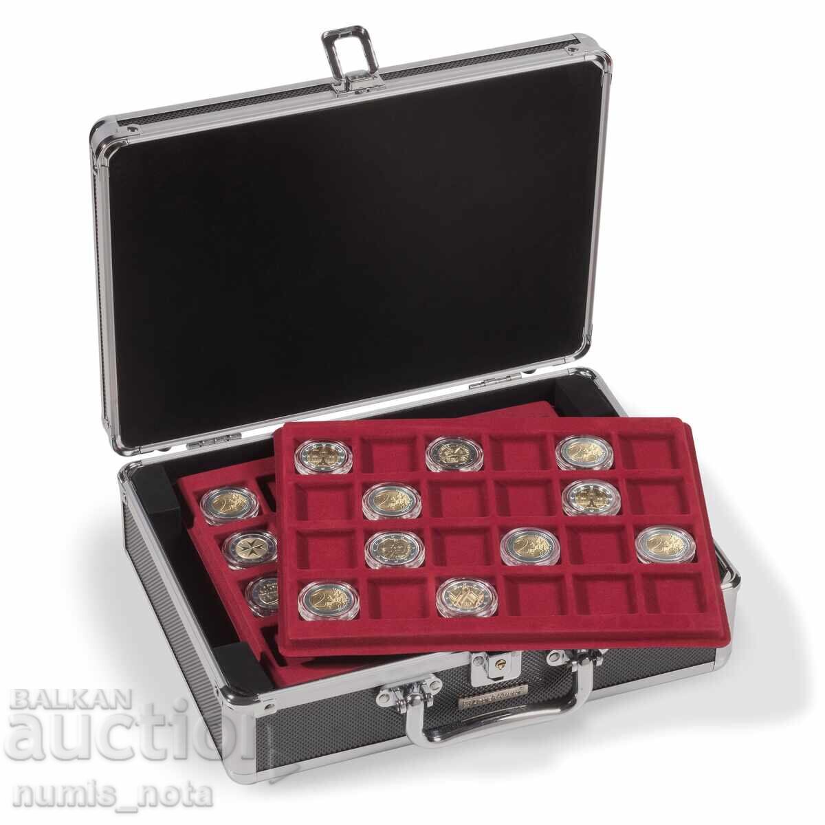 Aluminum case with 6 trays CARGO S6 for 144 coins x 2 euros Aluminum case with 6 trays CARGO S6 for 144 coins x 2 euros