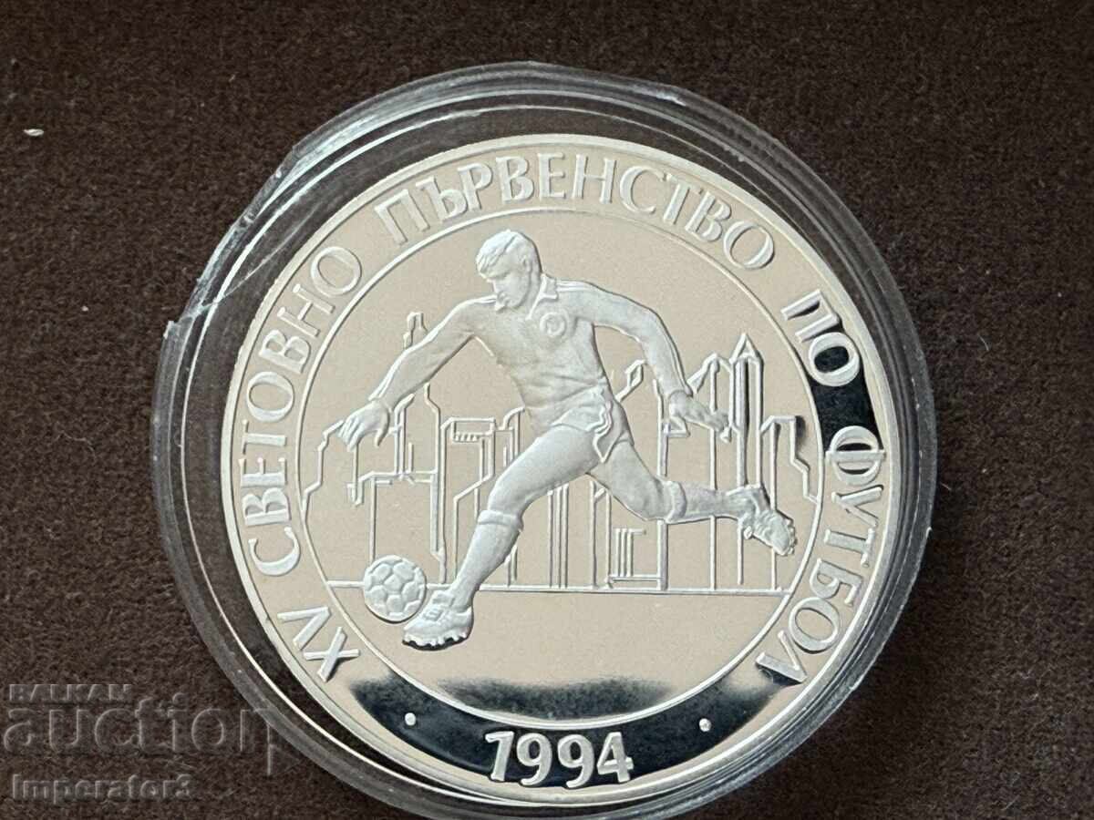 Сребърна монета 100 лева 1993 световно футбол САЩ Сребърна монета 100 лева 1993 световно футбол САЩ