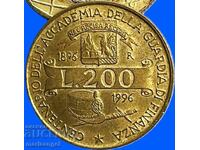 200 лири 1996 Италия 100 години - юбилейна