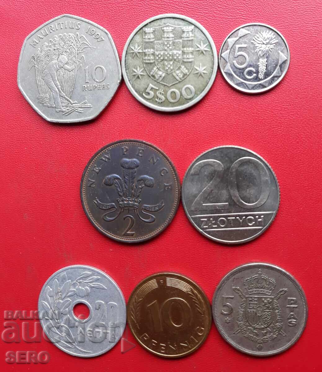 Смесен лот от 8 монети
