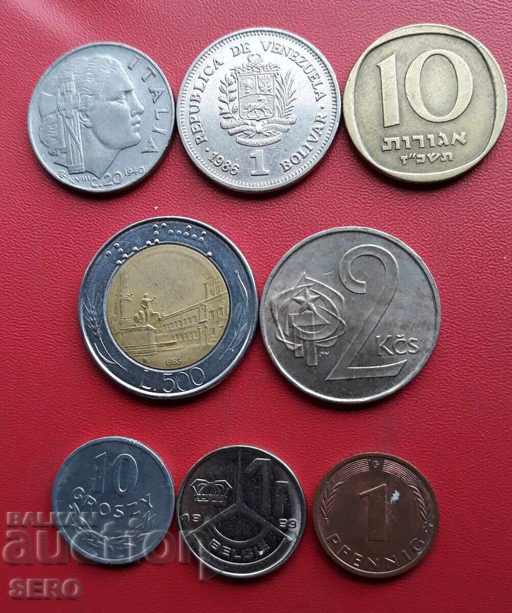 Lot mixt de 8 monede