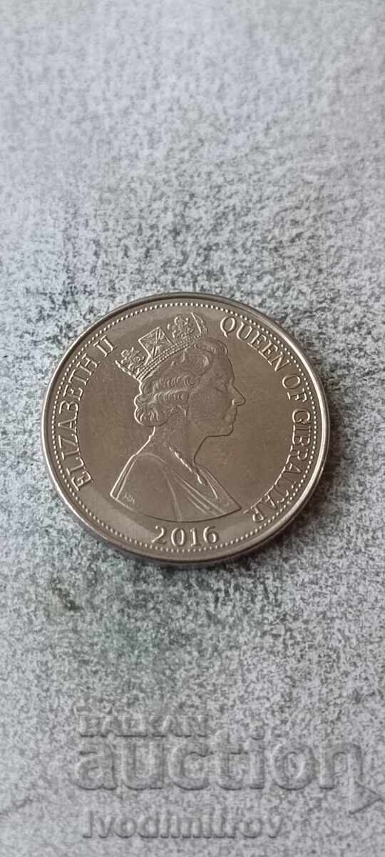 Гибралтар 10 пенса 2016 с цена € 1.84 | 3.60 лв.