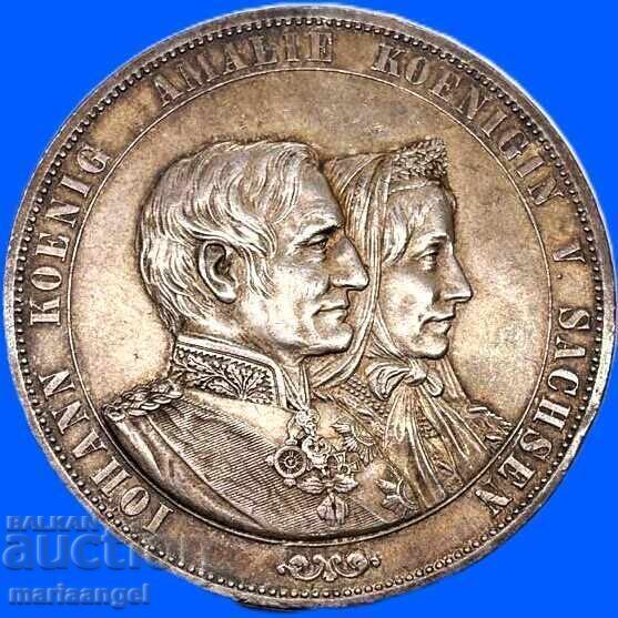 Аукцион Двоен Талер 1872 Германия 37г Саксония юбилей 50гг 1822-1872 Аукцион Двоен Талер 1872 Германия 37г Саксония юбилей 50гг 1822-1872