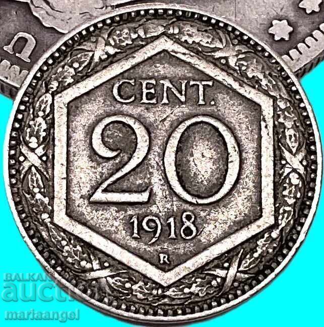 Delivery of 20 centesimi 1918 Italy