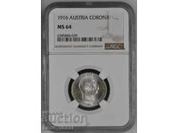 Austrian Empire 1 Krone 1916 NGC MS 64