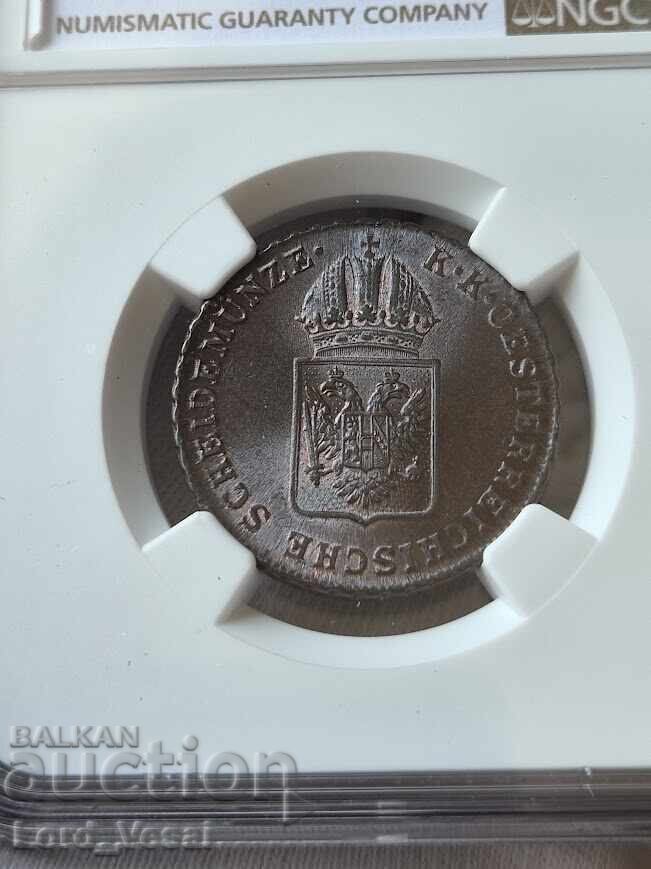 Аукцион Австрийска империя 1 Kройцер 1816 A NGC MS 65 BN Аукцион Австрийска империя 1 Kройцер 1816 A NGC MS 65 BN