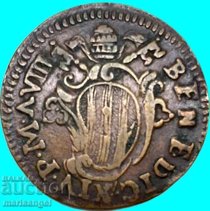 Delivery of Mezzo Baiocco 1748 Vatican Ferrara Benedict XIV 31mm Delivery of Mezzo Baiocco 1748 Vatican Ferrara Benedict XIV 31mm