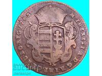 Hungary 1 Denar 1763 Austria Maria Theresa Austria RARE!