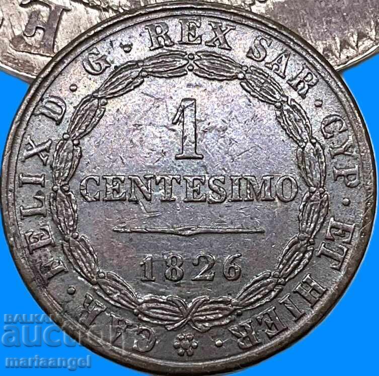 1 Чентесимо 1826 Италия Турин Карло Феличе 1821-1831 с цена € 25.00 | 48.90 лв. 1 Чентесимо 1826 Италия Турин Карло Феличе 1821-1831 с цена € 25.00 | 48.90 лв.