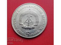 Germany-GDR-5 Marks 1988-Brandenburg Gate-very rare