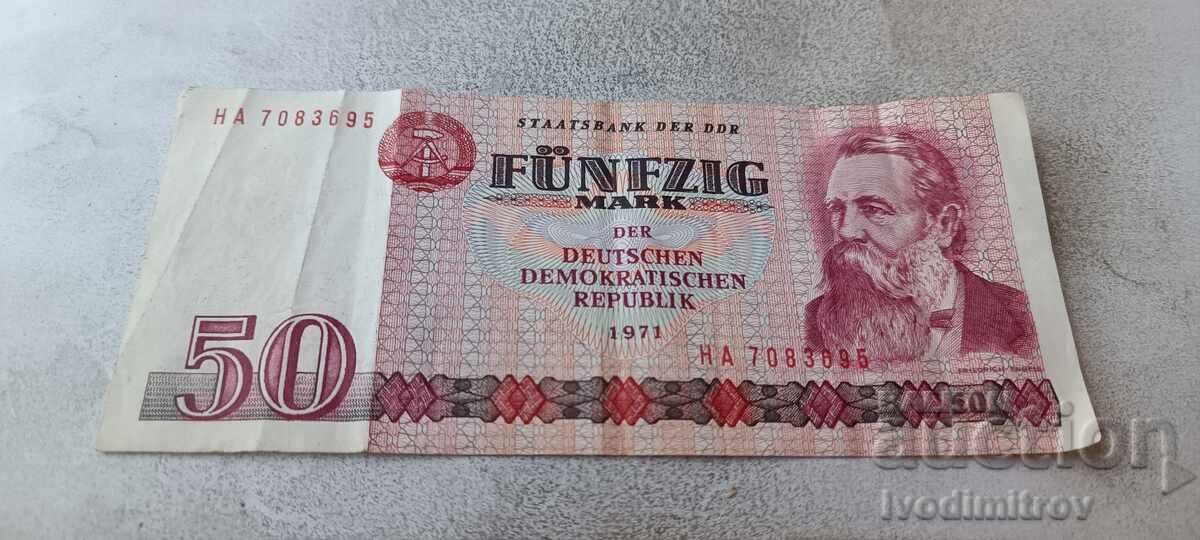 Republica Democrată Germană 50 de mărci 1971 Republica Democrată Germană 50 de mărci 1971
