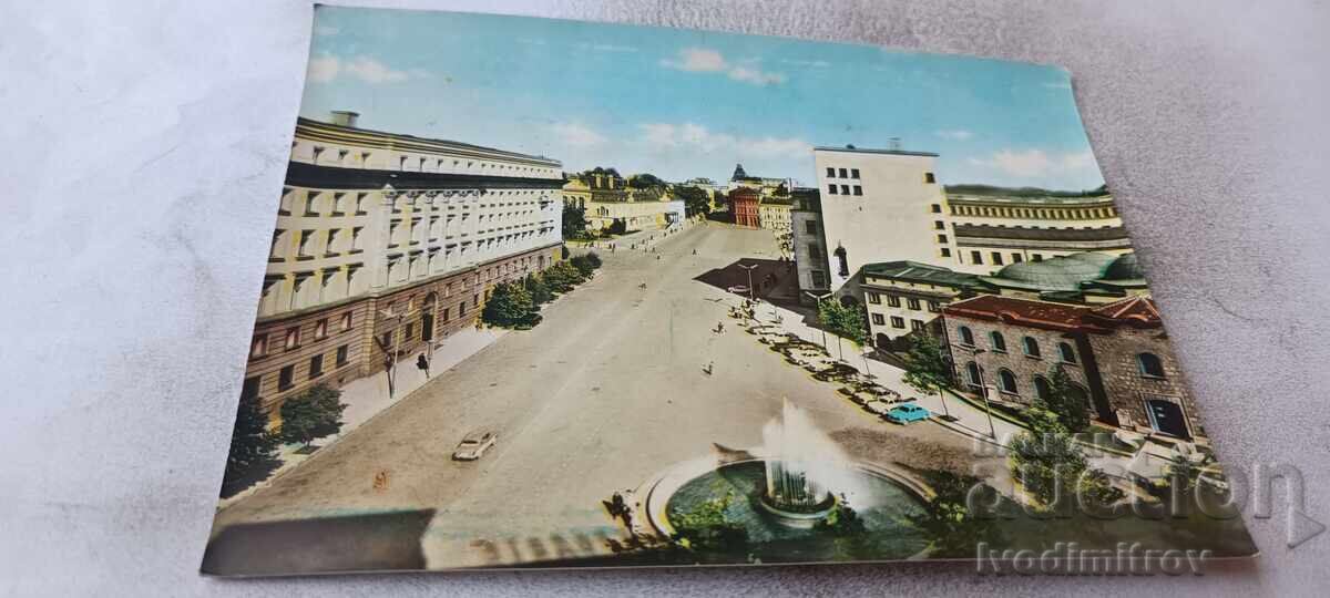 Postcard Sofia Ninth September Square 1961 Postcard Sofia Ninth September Square 1961