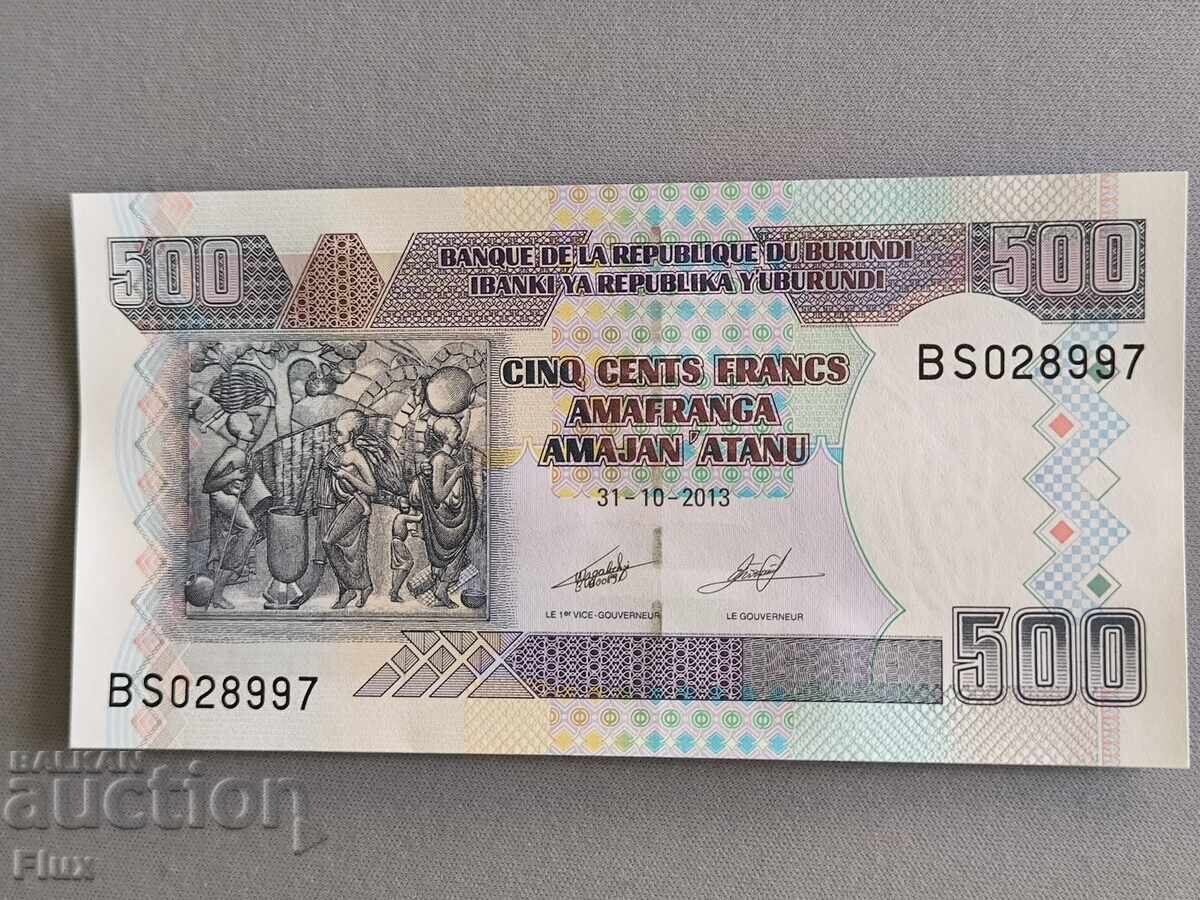 Банкнота - Бурунди - 500 франка UNC | 2013г. Банкнота - Бурунди - 500 франка UNC | 2013г.
