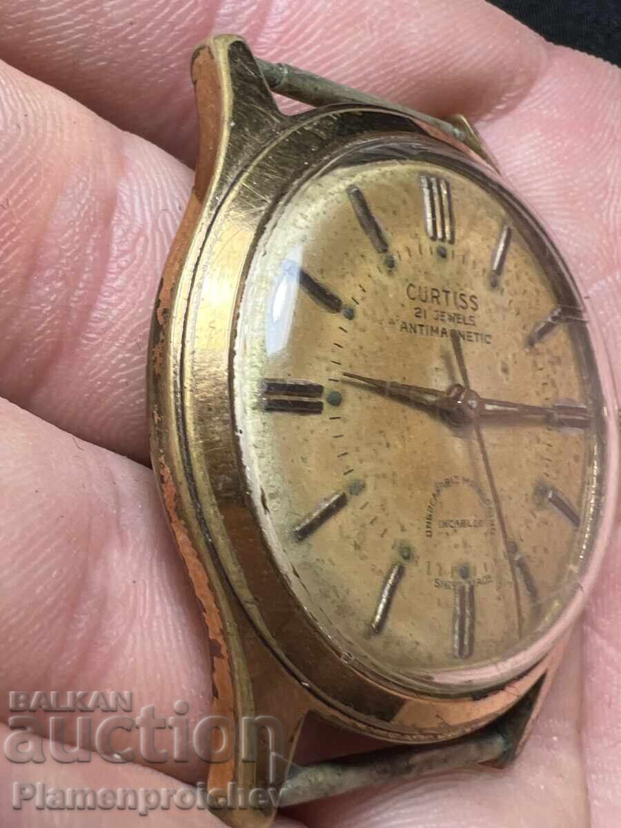 МЪЖКИ ПОЗЛАТЕН ШВЕЙЦАРСКИ ЧАСОВНИК CURTISS ANTIMAGNETIC 21 К с цена € 0.01 | 0.02 лв. МЪЖКИ ПОЗЛАТЕН ШВЕЙЦАРСКИ ЧАСОВНИК CURTISS ANTIMAGNETIC 21 К с цена € 0.01 | 0.02 лв.
