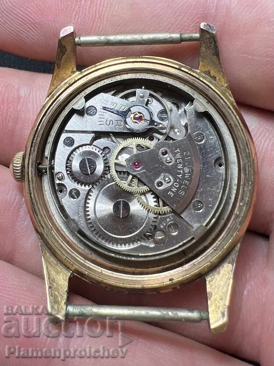 МЪЖКИ ПОЗЛАТЕН ШВЕЙЦАРСКИ ЧАСОВНИК CURTISS ANTIMAGNETIC 21 К - 5 МЪЖКИ ПОЗЛАТЕН ШВЕЙЦАРСКИ ЧАСОВНИК CURTISS ANTIMAGNETIC 21 К - 5