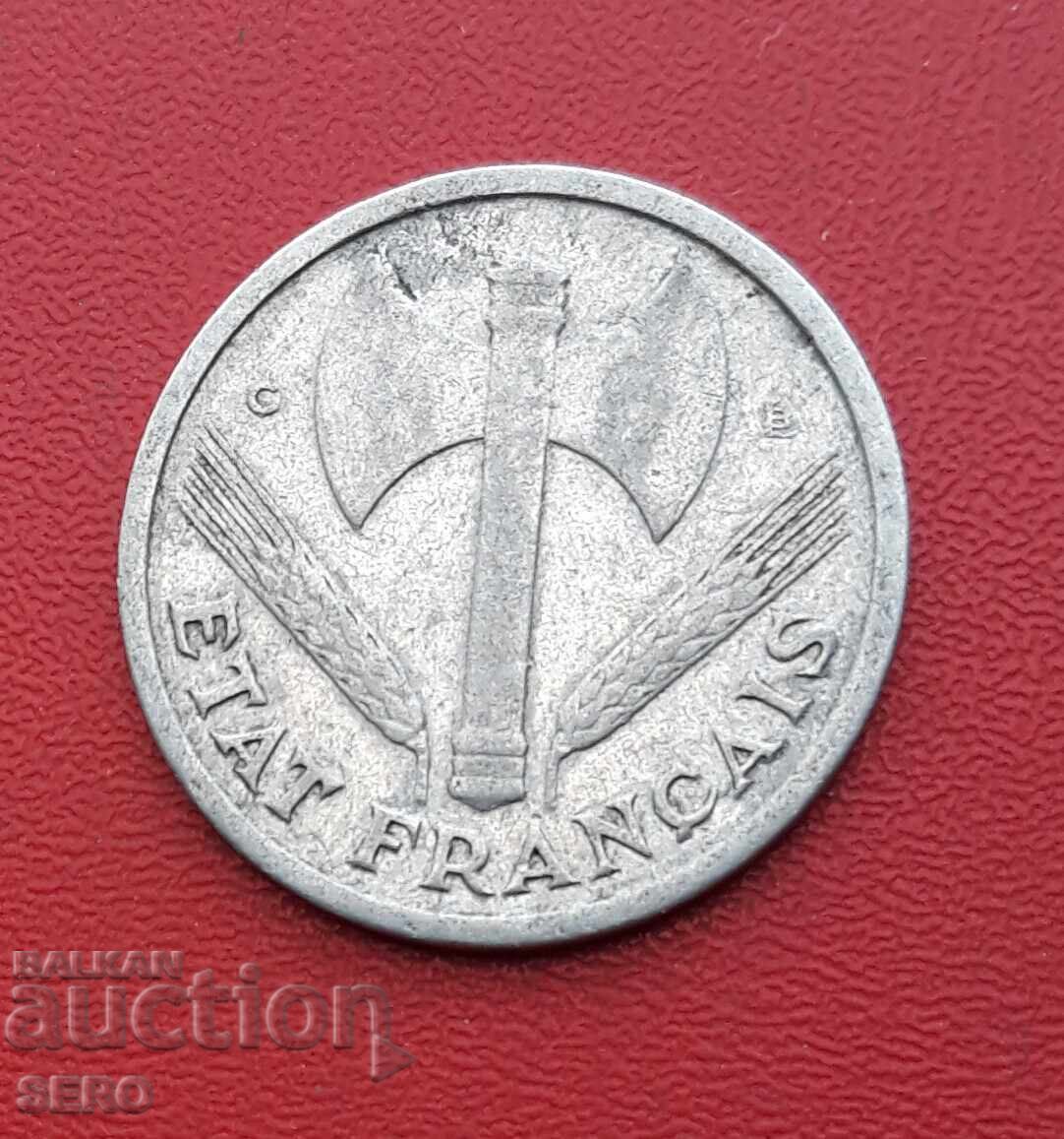 Γαλλική/Γερμανική κατοχή -1 φράγκο 1944 με τιμή € 0.20 | 0.39 BGN