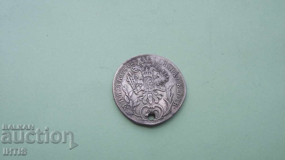 MONEDĂ-20 creițari -1781 Austria /Iosif al II-lea/ - de la 0,01€ MONEDĂ-20 creițari -1781 Austria /Iosif al II-lea/ - de la 0,01€