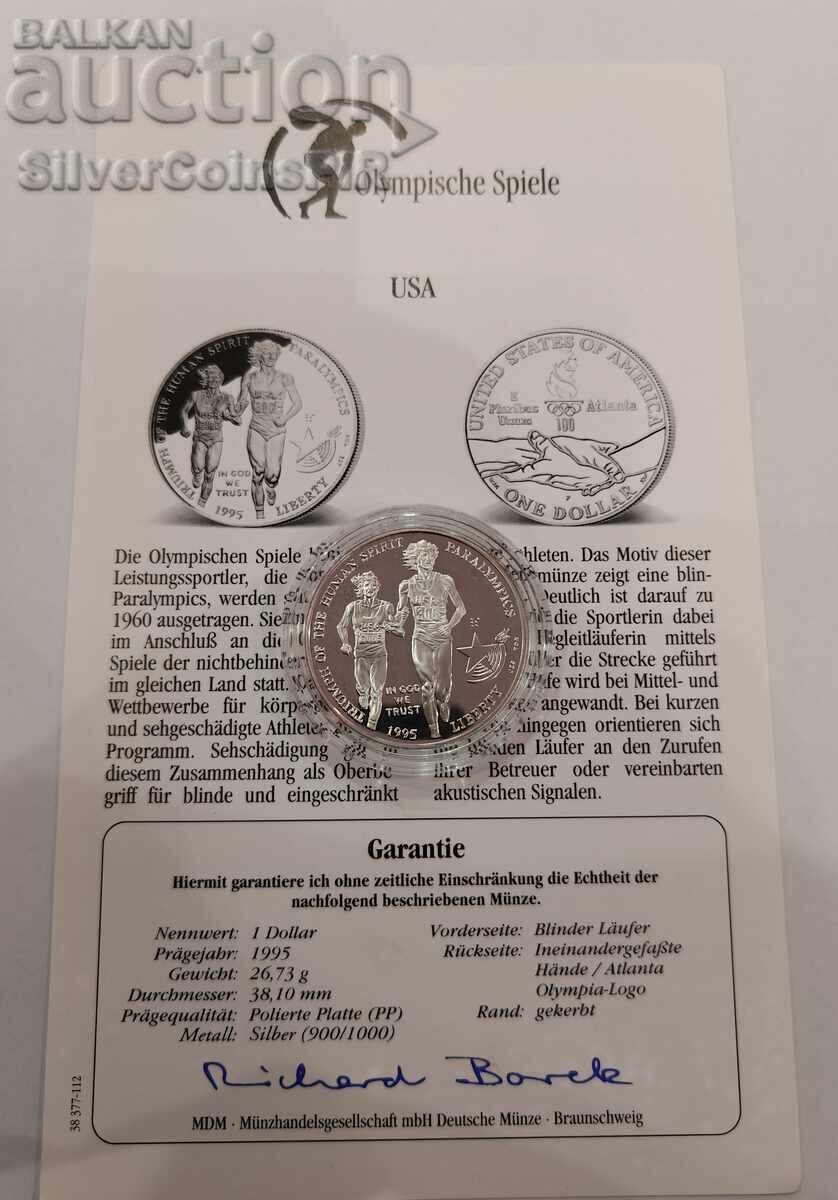 Сребро 1 Долар Олимпиада 1995 САЩ с цена € 0.01 | 0.02 лв. Сребро 1 Долар Олимпиада 1995 САЩ с цена € 0.01 | 0.02 лв.