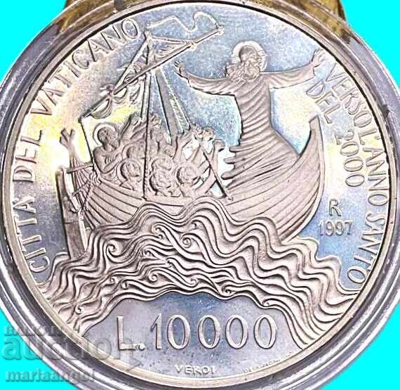 10000 Lira 1997 Vatican PROOF UNC capsule silver