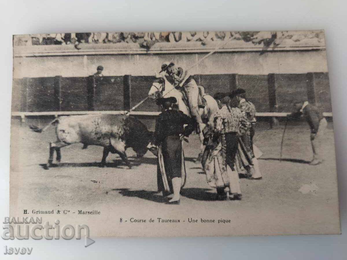 Παλιά καρτ ποστάλ ταυρομαχία 1913 Παλιά καρτ ποστάλ ταυρομαχία 1913