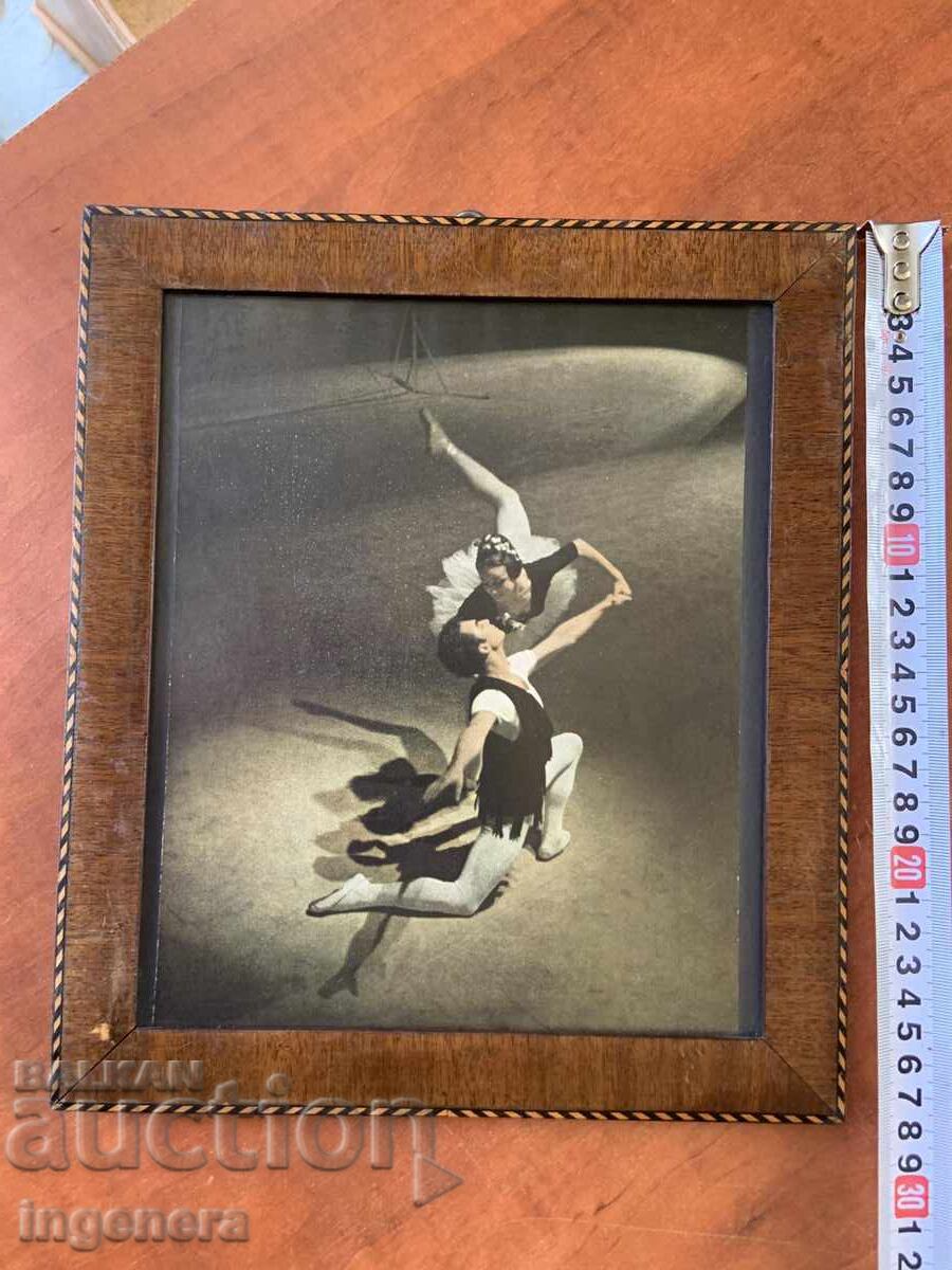 PHOTOGRAPH REPRODUCTION WOODEN FRAME FROM THE SOCIALIST ERA