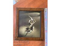 PHOTOGRAPH REPRODUCTION WOODEN FRAME FROM THE SOCIALIST ERA