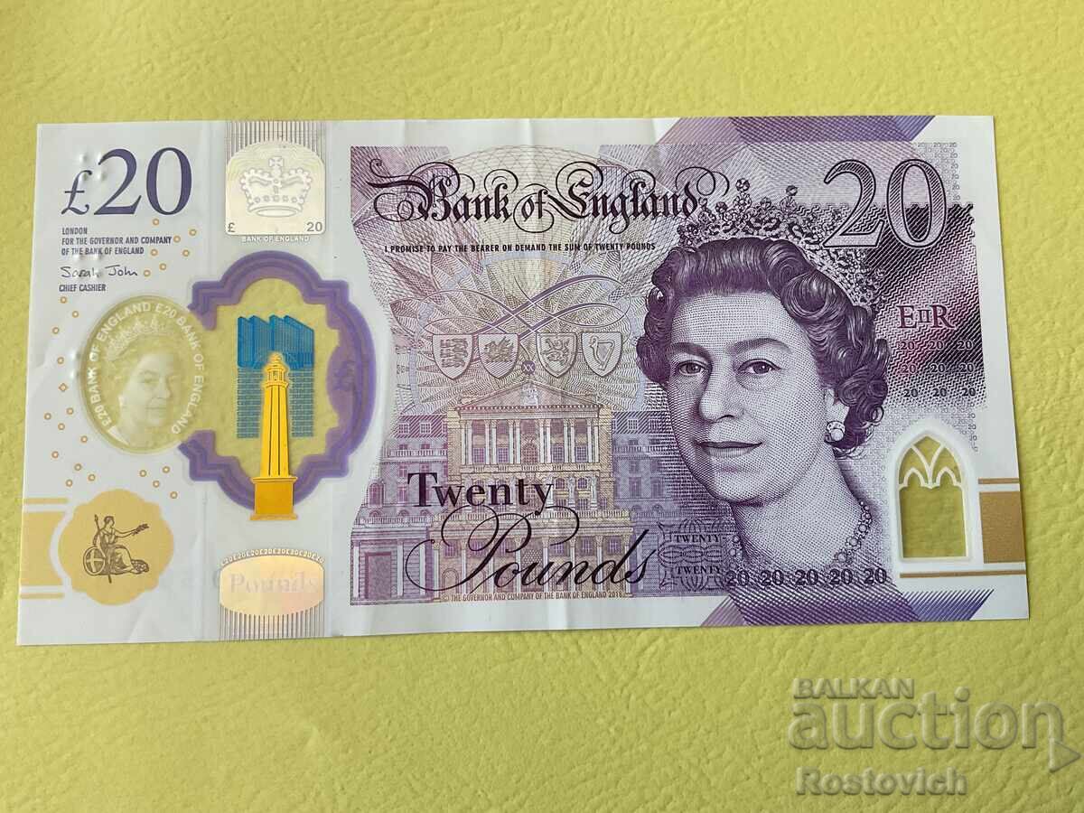 20 Pound banknote 2018 Great Britain
