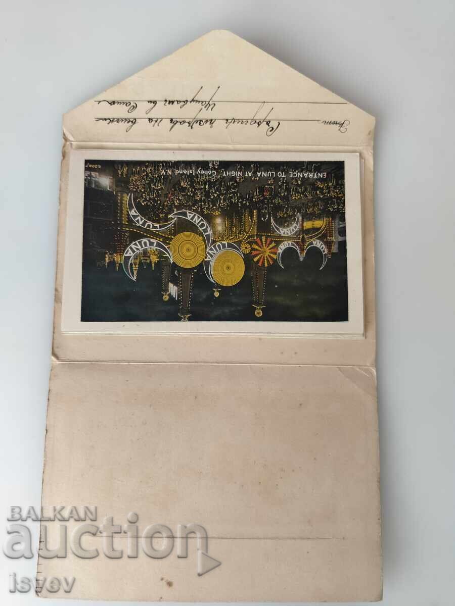 Аукцион Необикновена пощенска картичка папка от САЩ 1928г.