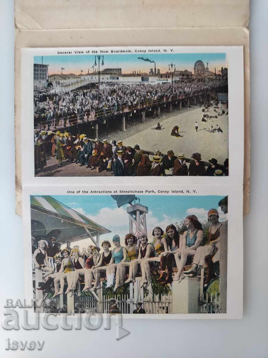 Необикновена пощенска картичка папка от САЩ 1928г. - 7