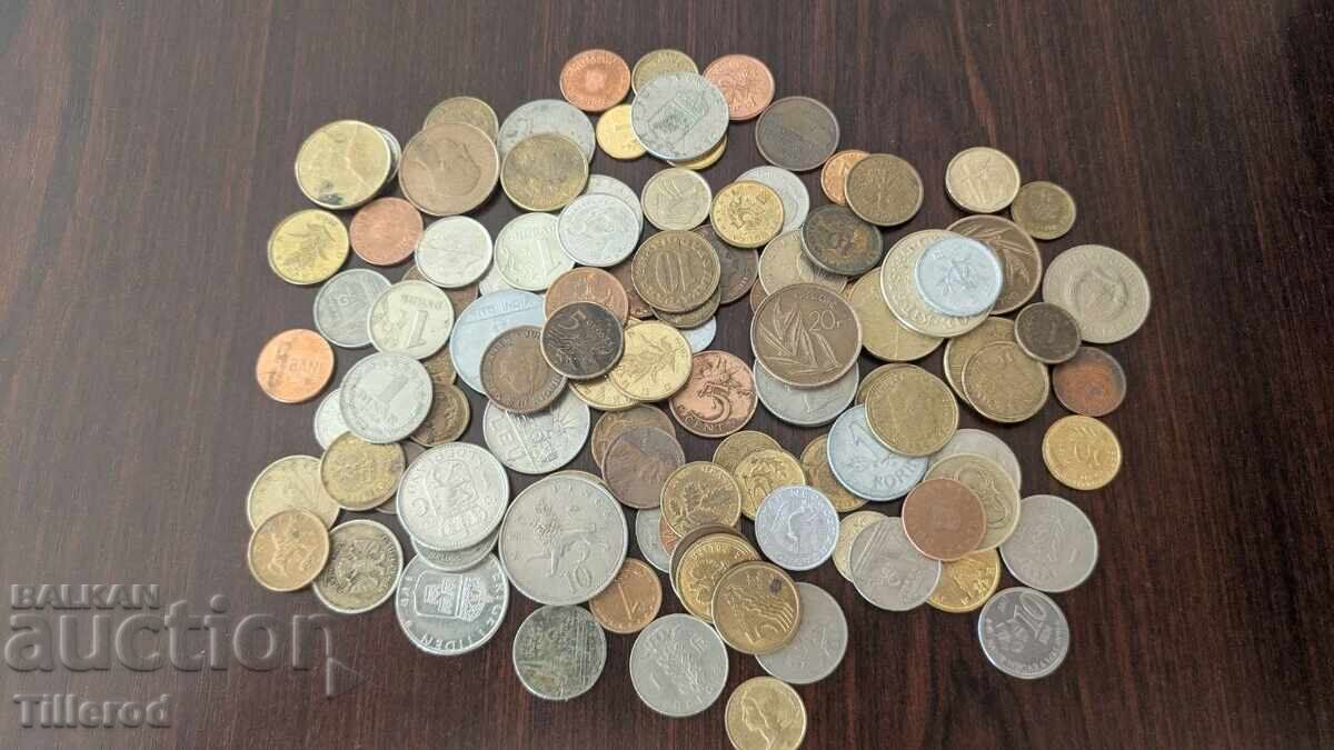 Lot of foreign coins from around the world (approx. 75 pcs) with price € 2.50 | 4.89 BGN Lot of foreign coins from around the world (approx. 75 pcs) with price € 2.50 | 4.89 BGN