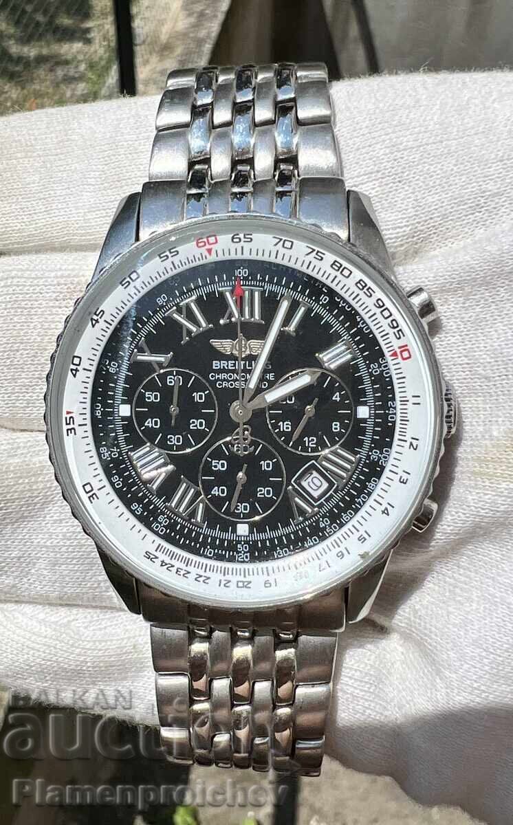 UNIQUE MEN'S GOLD-PLATED BREITLING CHRONOMETRE WATCH UNIQUE MEN'S GOLD-PLATED BREITLING CHRONOMETRE WATCH