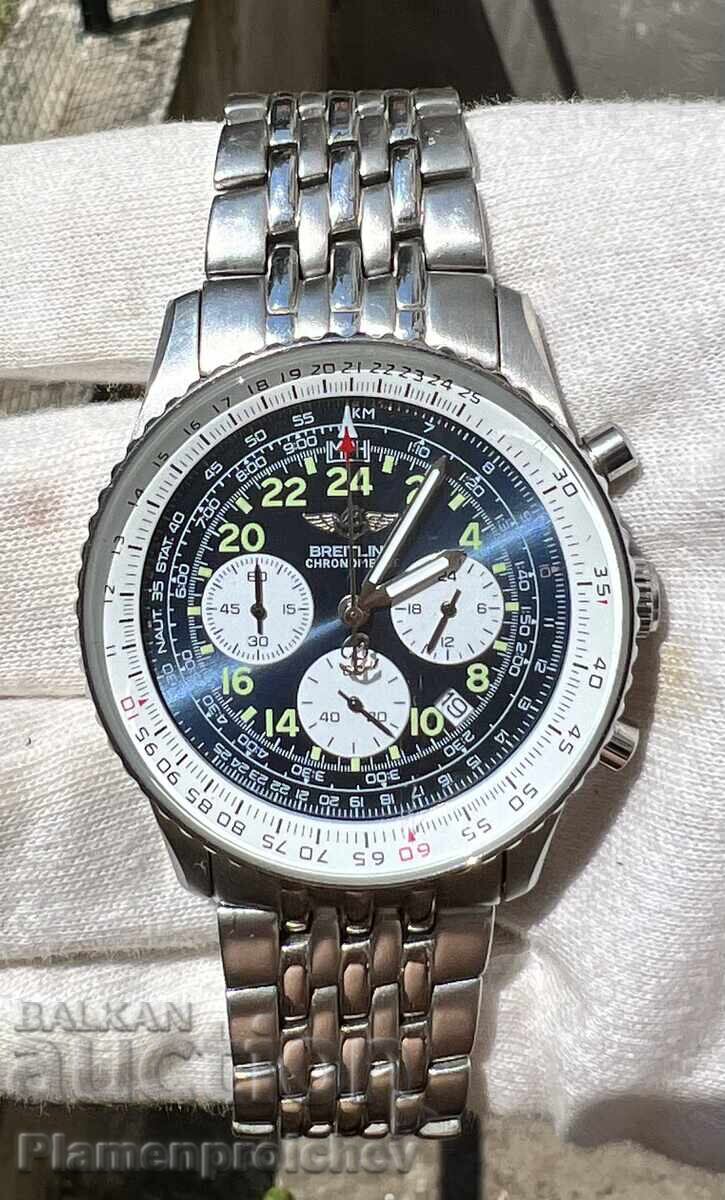 УНИКАЛЕН МЪЖКИ ПОЗЛАТЕН ЧАСОВНИК BREILING CHRONOMETRE с цена € 21.00 | 41.07 лв. УНИКАЛЕН МЪЖКИ ПОЗЛАТЕН ЧАСОВНИК BREILING CHRONOMETRE с цена € 21.00 | 41.07 лв.