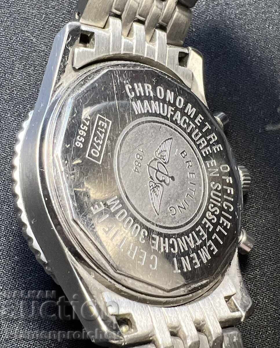 УНИКАЛЕН МЪЖКИ ПОЗЛАТЕН ЧАСОВНИК BREILING CHRONOMETRE - 5 УНИКАЛЕН МЪЖКИ ПОЗЛАТЕН ЧАСОВНИК BREILING CHRONOMETRE - 5