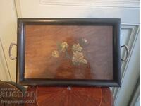 Old wooden tray, serving tray