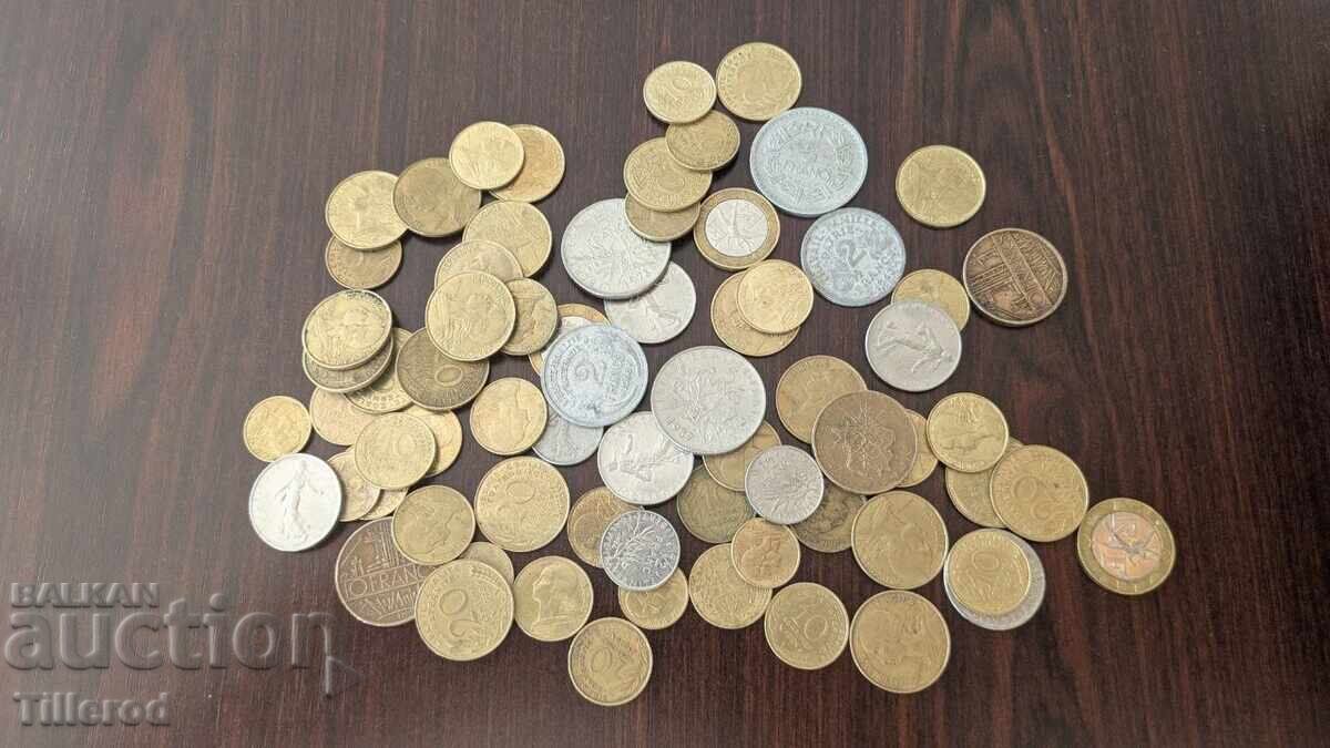 THEMATIC lot of coins from France (francs and centimes, bimetal) with price € 3.50 | 6.85 BGN THEMATIC lot of coins from France (francs and centimes, bimetal) with price € 3.50 | 6.85 BGN