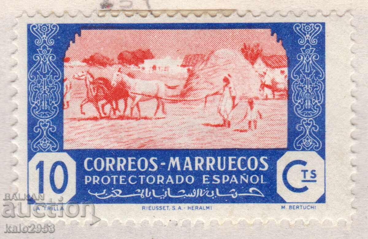 Spanish Morocco-1944-Regular-Agriculture-Zen transport, MLH Spanish Morocco-1944-Regular-Agriculture-Zen transport, MLH