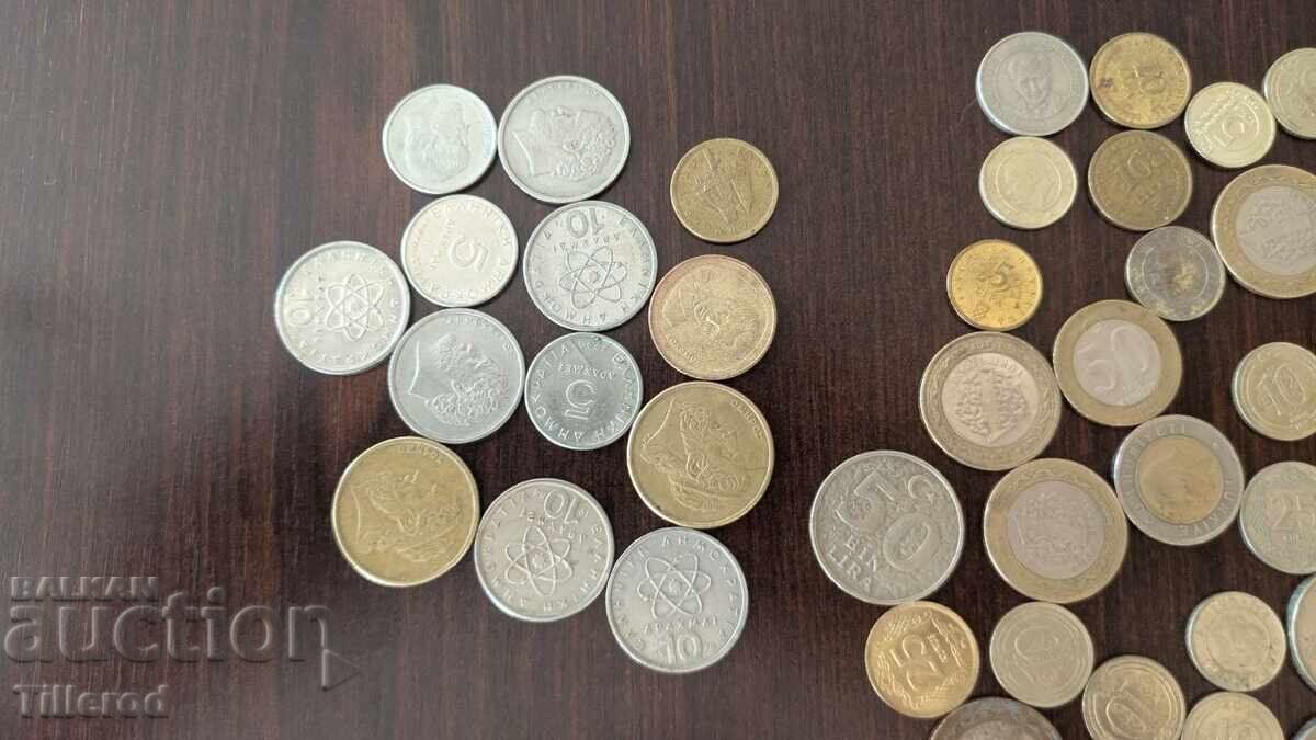 Delivery of Lot of coins from Greece and Turkey (drachmae, liras, bimetal, Atatürk) Delivery of Lot of coins from Greece and Turkey (drachmae, liras, bimetal, Atatürk)