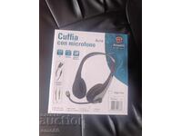Cuffia wired headphones with microphone