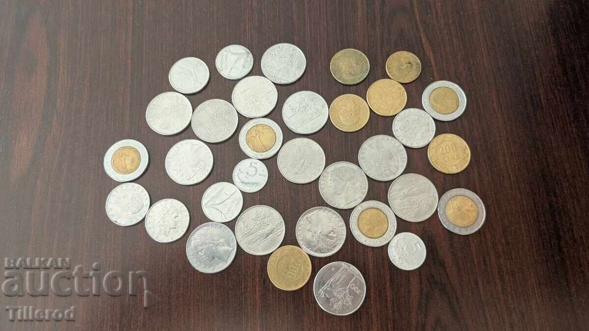 THEMATIC lot of coins from Italy (lire, bimetallic, Minerva) THEMATIC lot of coins from Italy (lire, bimetallic, Minerva)