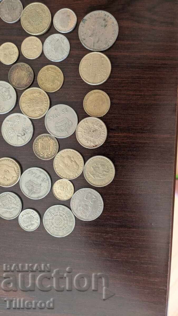 Auction  Nice lot of coins from Spain and Portugal. About 46 pcs