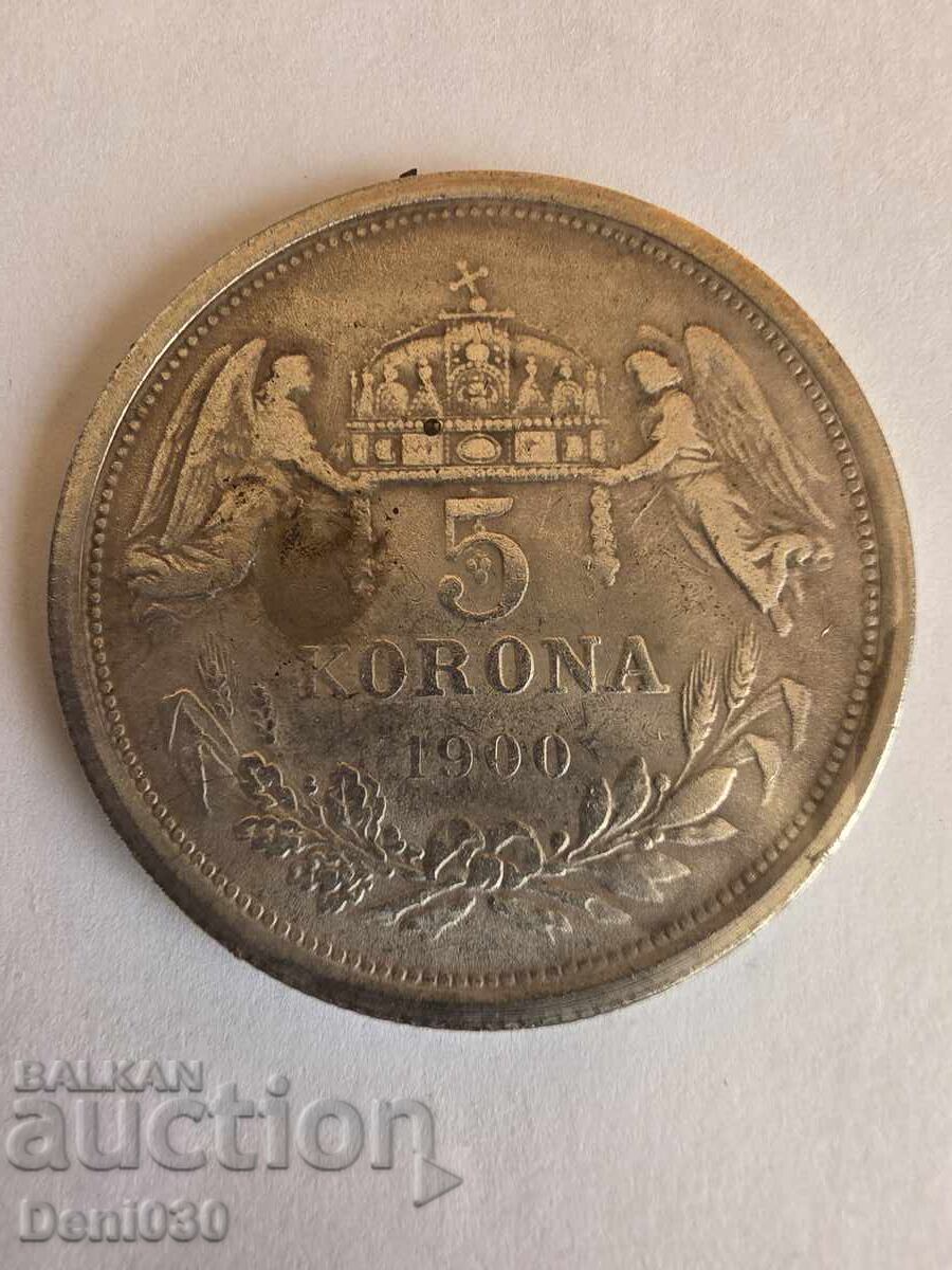 Ουγγρικό νόμισμα των 5 κορωνών του 1900 Ουγγρικό νόμισμα των 5 κορωνών του 1900