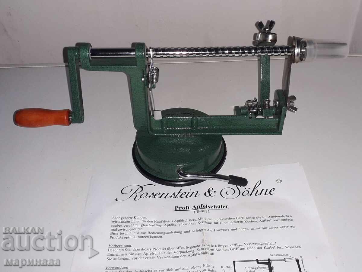 Delivery of APPLE SLICER '' RASENSTEIN & S. ''